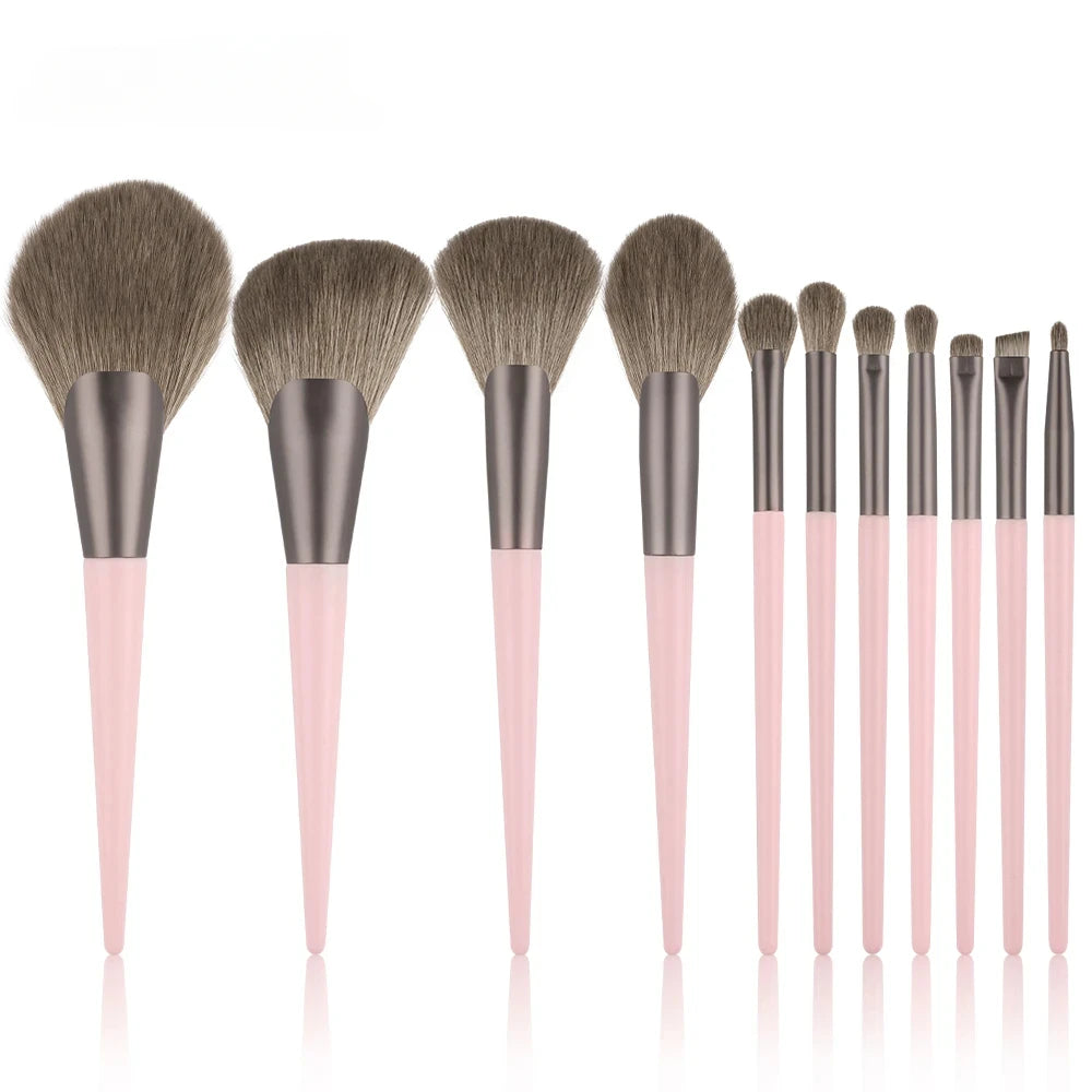 Set de Pinceaux Maquillage Ultra-Doux – Fard à Paupières, Fond de Teint, Poudre & Blush | Femme