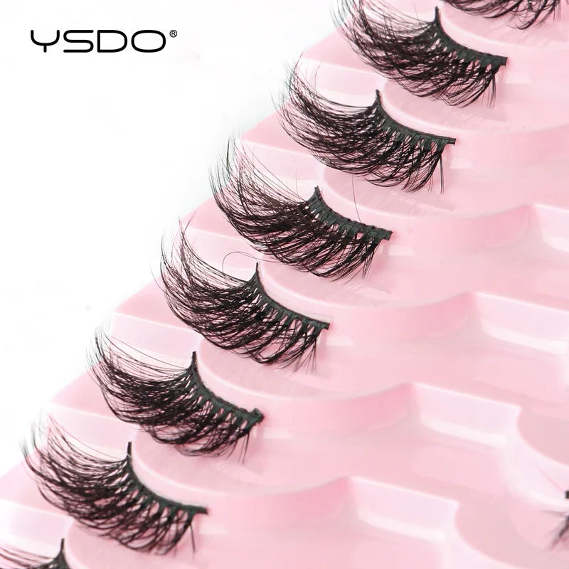 Faux Cils Mink 3D YSDO – Lot 3/5/10 Paires | Maquillage Dramatique Naturel