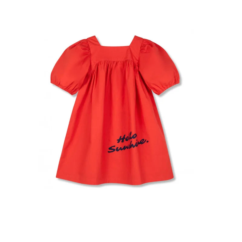 Robe Princesse Fille Été – Robe Enfant Florale Élégante 1-12 Ans Coton Polyester