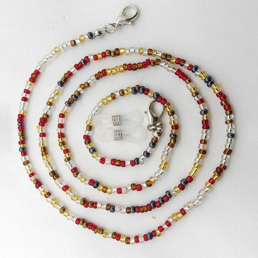 Chaîne de Lunettes Cristal Colorée – Cordon Lunettes de Soleil & Collier Tendance | Accessoire Femme