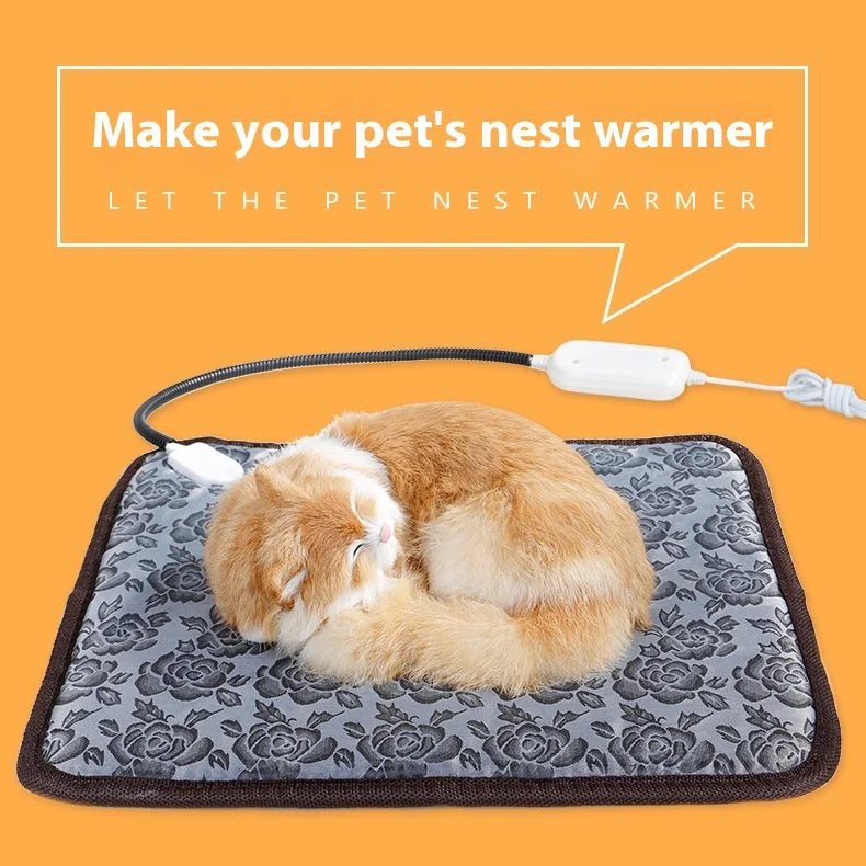 Couverture Chauffante Électrique Animaux Imperméable Anti-Morsure Résistante – Température Constante Réglable | Tapis Chauffant Chien Chat