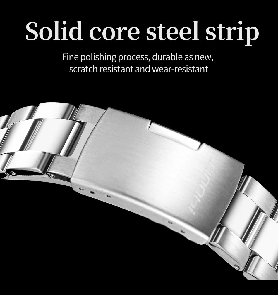 Montre Homme SINOBI Quartz Casual Calendrier – Acier Inoxydable Design Original Cadeau
