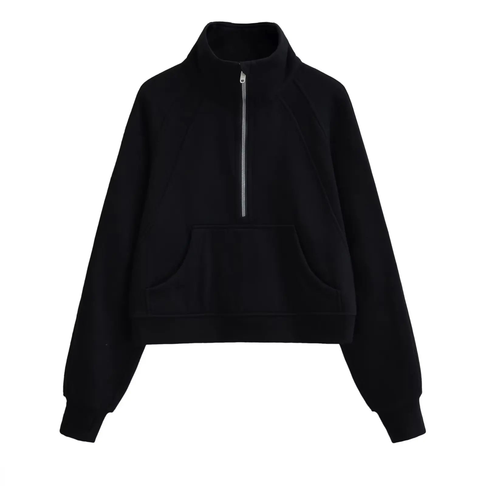 Sweat Femme Oversize Zip Polaire – Hoodie Streetwear Chaud Casual Rose Blanc