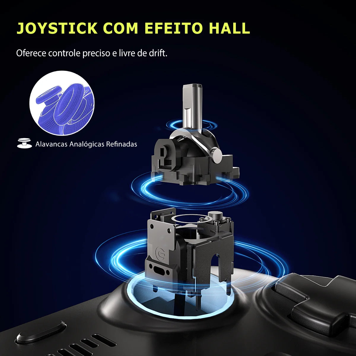 QRD Spark N5 Manette Sans Fil Bluetooth – Compatible PS4, PS3, PC, iOS & Android | Effet Hall & Vibration