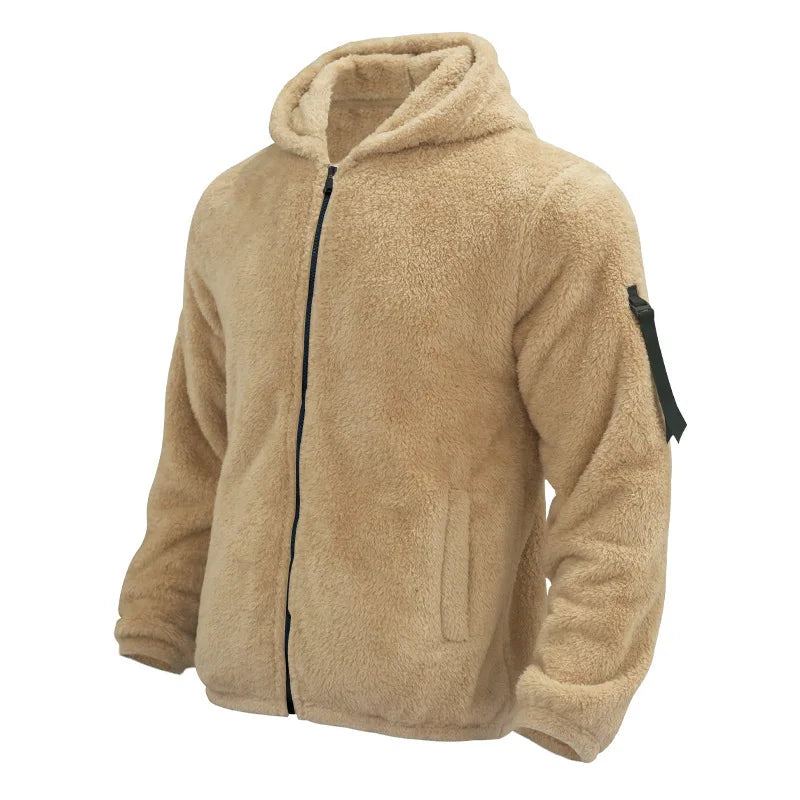 Veste Homme Automne Hiver Polaire Double Face Chaude Capuche Loose Casual Coupe-Vent – Manteau Chaud Tendance Saison Froide | Mode Homme Premium