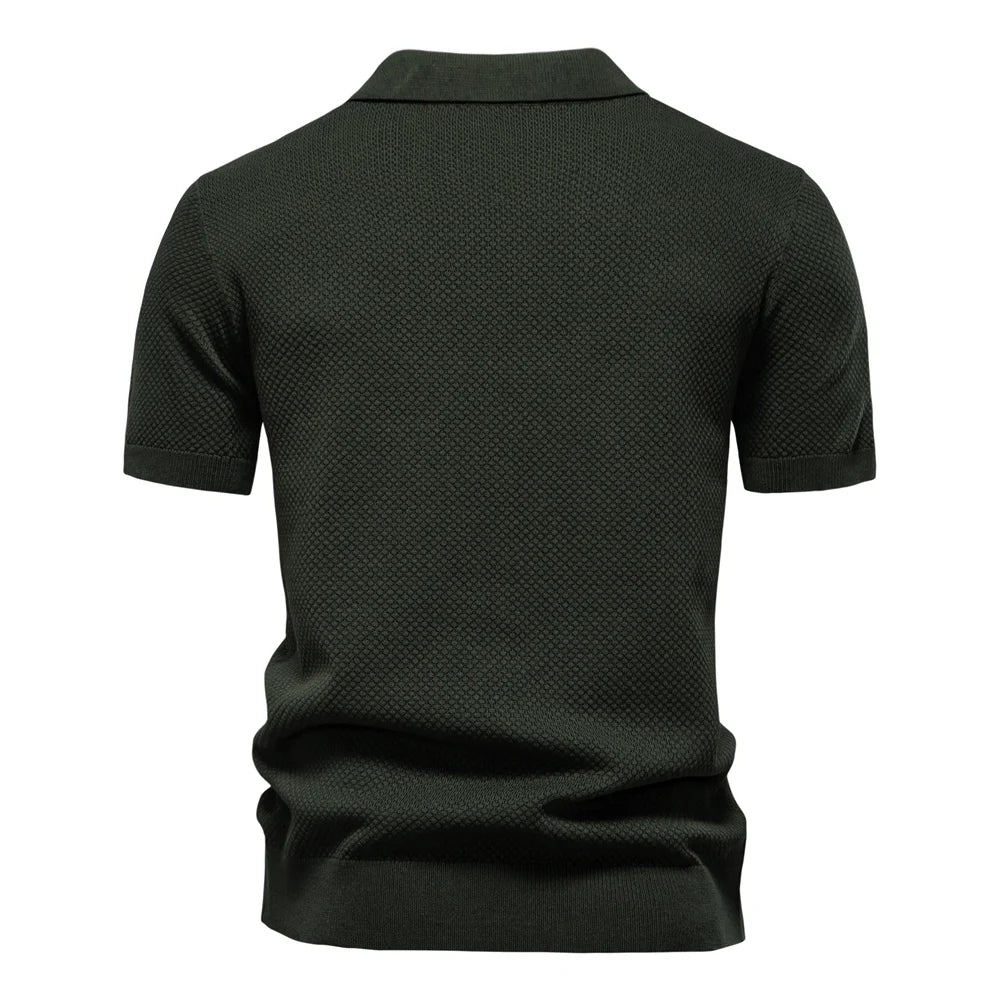 Polo Homme Été Respirant Manches Courtes Couleur Unie Casual Stretch Léger Élégant Confortable Intemporel Fashion – Polo Premium Respirant Stretch Été | Mode Homme Polo Premium Été