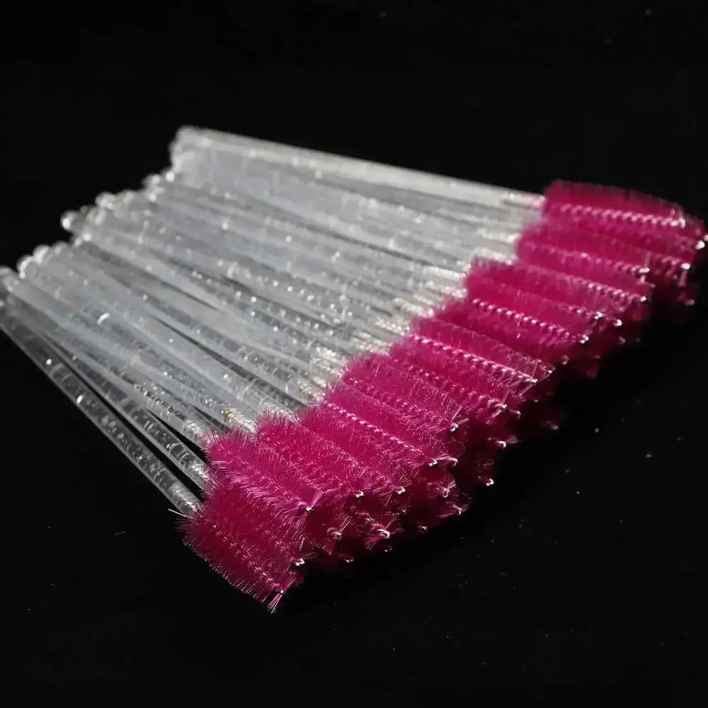 Lot 50 Brosses à Cils Jetables Crystal – Extensions de Cils & Application Mascara Professionnelle | Usage Unique