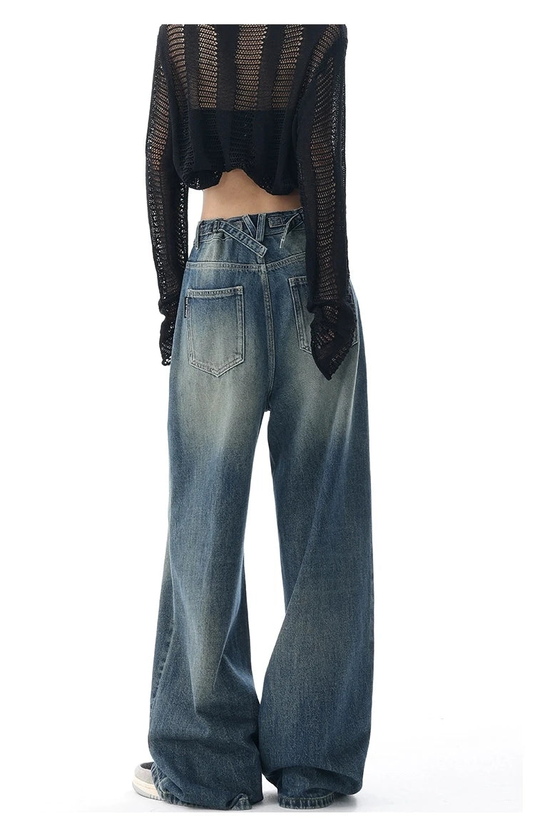 Jean Baggy Femme Taille Haute Boutons Vintage Style Américain Slim Casual Automne – Duomofu | Jean Chic Décontracté Mode