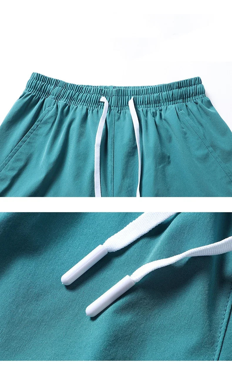 Short Homme Plage Été Couleur Unie Ceinture Élastique Double Poches Fashion Leisure Confortable Sport Cool Tendance – Short Premium Multifonction Été | Mode Homme Été Premium