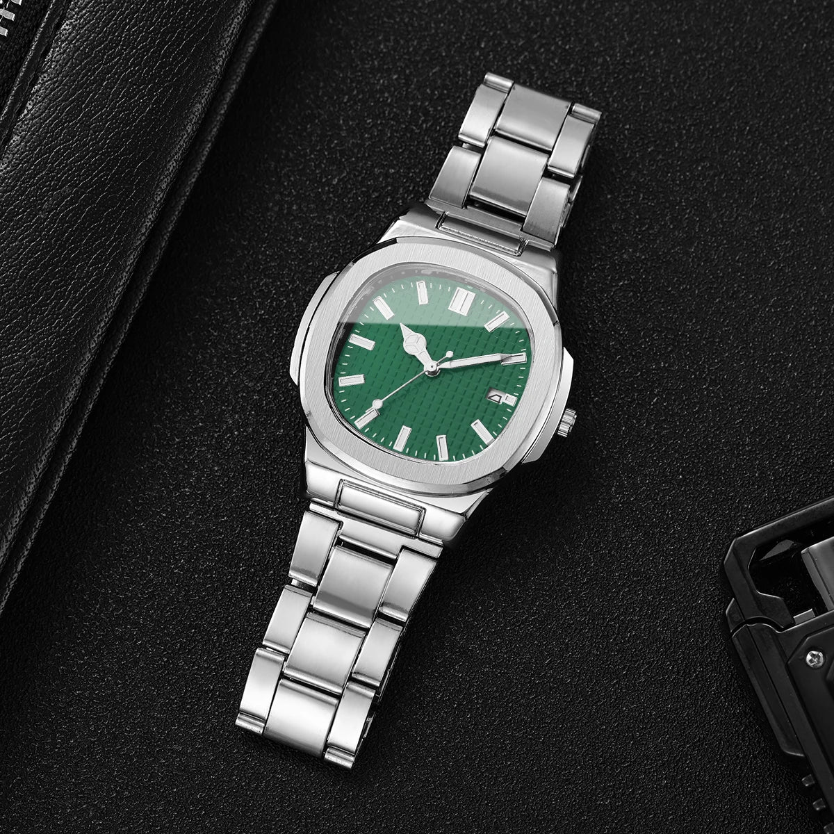 Lot 2 ou 4 Montres Homme Business Quartz Carré Calendrier – Set Fashion Casual Sans Boîte