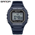 SANDA 2156 Herren Militär Digitaluhr – LED Sport Army Wasserdicht Stoppuhr Großes Zifferblatt