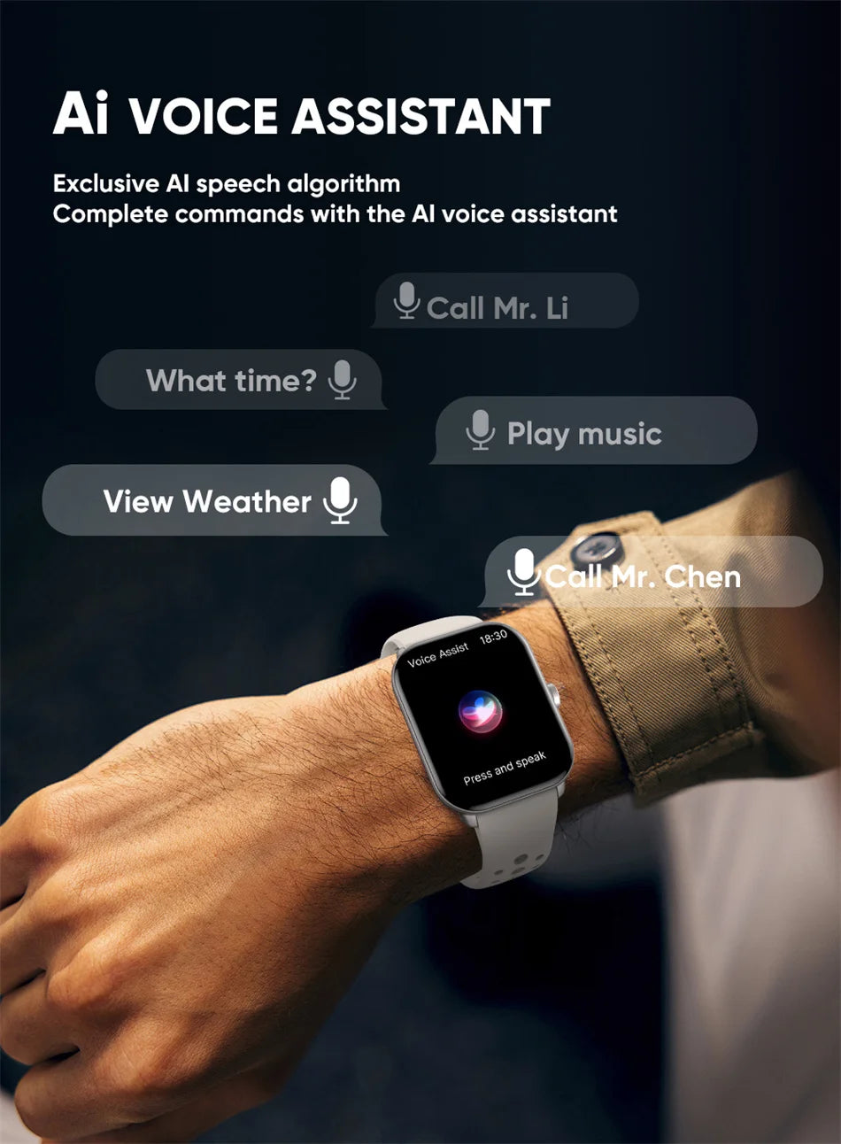 Montre Connectée Unisexe Écran AMOLED – GPS, Appels Bluetooth & Suivi Cardio | Étanche | Sport & Fitness | Android & iOS