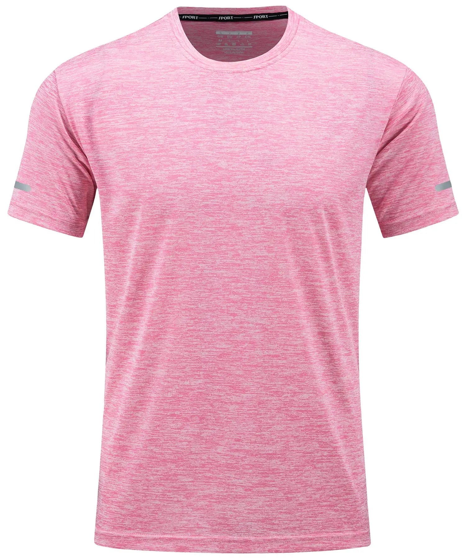 TACVASEN Quick Dry Summer T-shirts Mens Running Jogging T-shirts Crew Neck Athlete Sports Gym Fitness Pullover Reflective Shirts