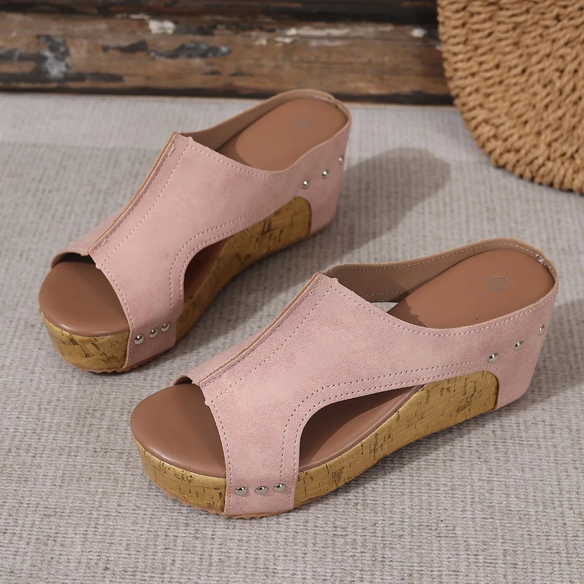 Sandales Clogs Talon Épais Rehaussantes Femme 2025 – Plage Slides Été Outdoor