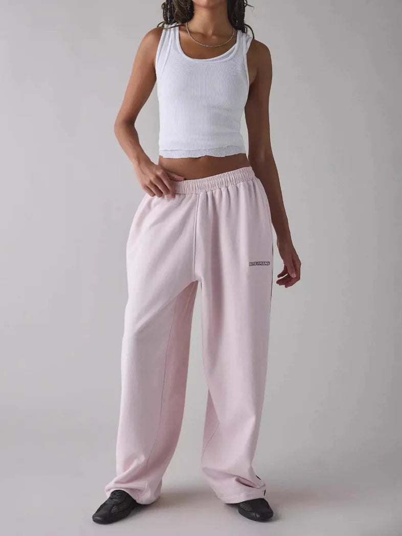 Damenhose Weite Streifen Retro Amerikanisch Baggy Jogger – Gerader Schnitt Casual Streetwear | Frühling Herbst