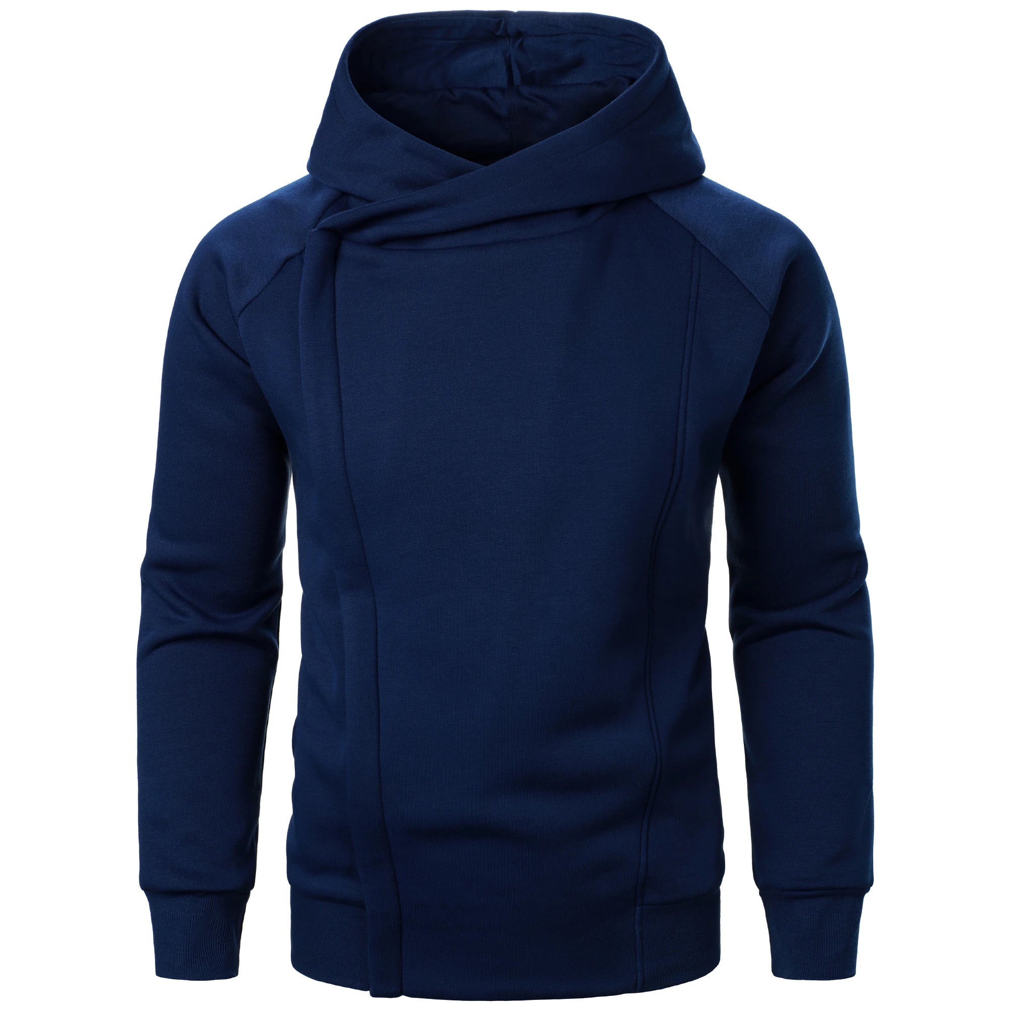 Hoodie Homme Couleur Unie Zip Latéral – Sweat à Capuche Manches Longues Automne Hiver | Mode Homme Premium