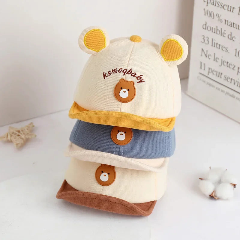 Casquette Bébé Ourson – Chapeau de Soleil Mignon pour Garçon et Fille