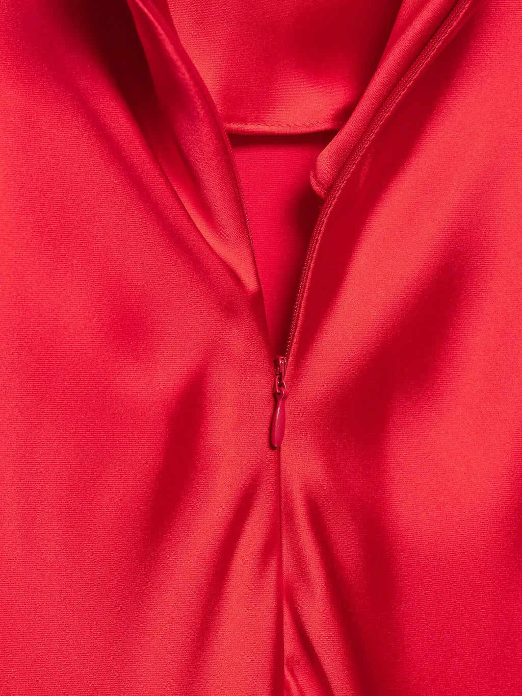 Robe Longue Femme Satin Rouge Col V Bretelles Sans Manches – Fermeture Dos Zip Élégante | HH Été 2025