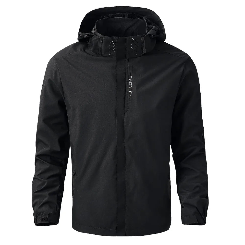 Veste Imperméable Homme Légère Capuche Outdoor Randonnée Coupe-Vent Anti-Pluie Escalade Trekking – Imperméable Sport Nature | Mode Homme Outdoor Premium