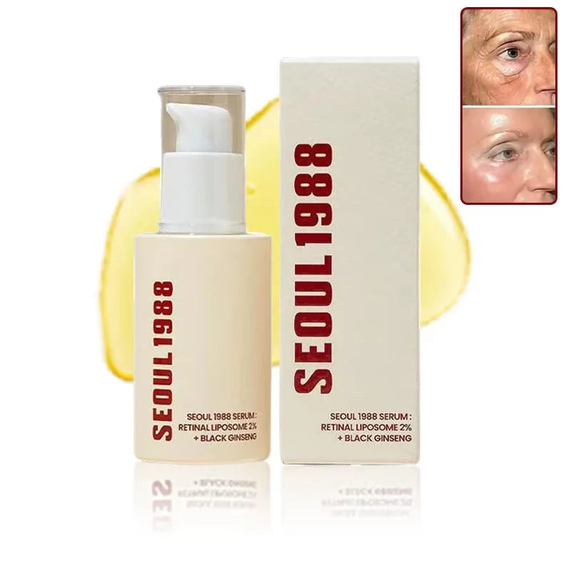 Sérum Visage Rétinol Ginseng Noir Niacinamide 2% – Hydratant Raffermissant Anti-Rides Anti-Âge