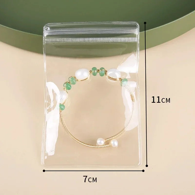 Sachets PVC Transparents Anti-Oxydation Bijoux – Lot 10 à 50 pcs | Rangement Boucles d’Oreilles, Colliers, Pendentifs & Bracelets | Organiseur Bijoux