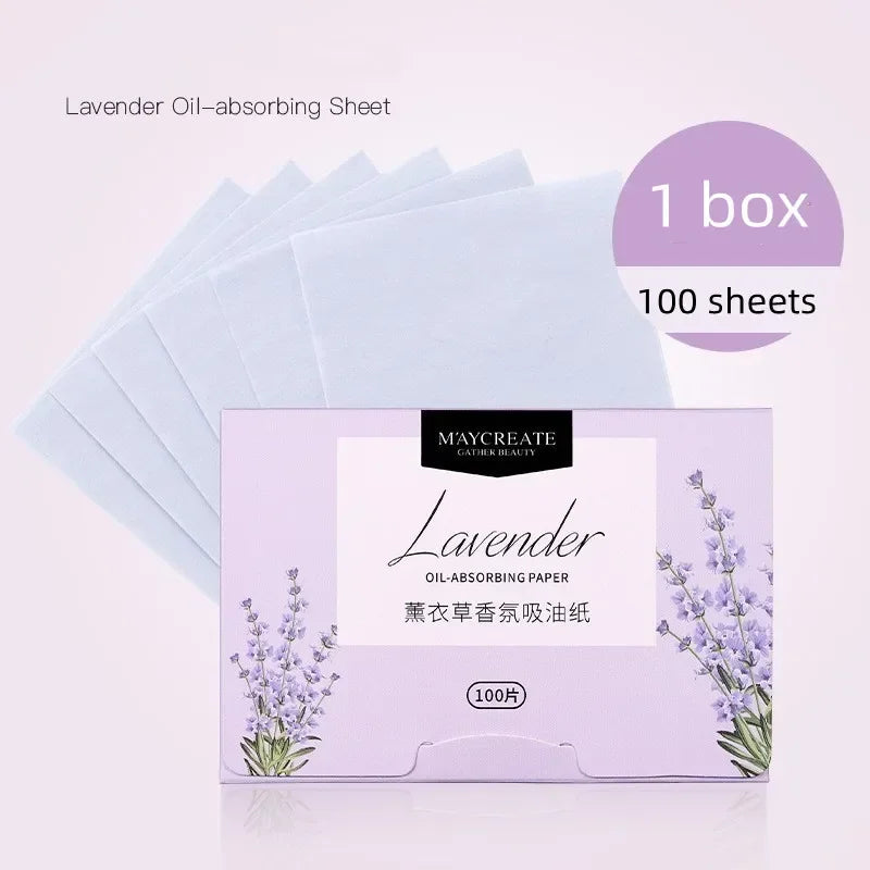Papiers Matifiants Thé Vert – Lot 100 Pcs Portables | Lingettes Anti-Brillance Visage