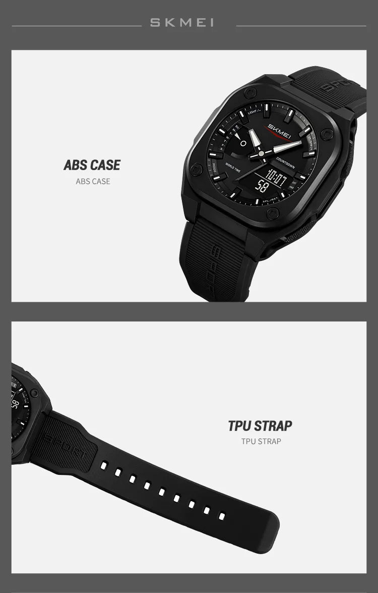Montre Unisexe SKMEI Business Digital Quartz – Sport Étanche Multifonction Fashion