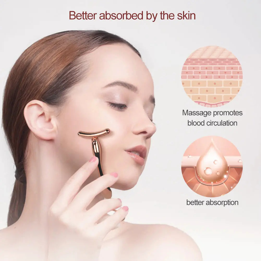 Stick Masseur Visage & Yeux 2-en-1 – Applicateur Crème Anti-Rides & Cernes | Lifting Facial | Spatule & Mini Cuillère Skincare