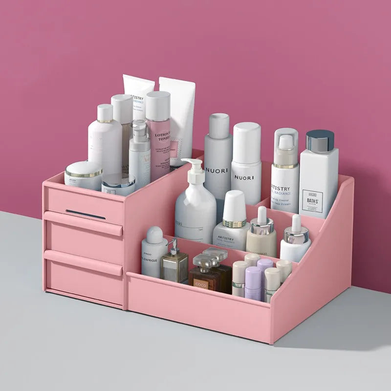 Organisateur Maquillage Tiroirs Plastique – Rangement Cosmétiques Salle de Bain Bureau Chambre