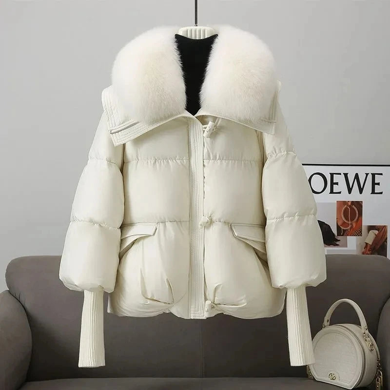 Doudoune Parka Femme Col Fourrure – Manteau Matelassé Chaud & Épais | Hiver 2025