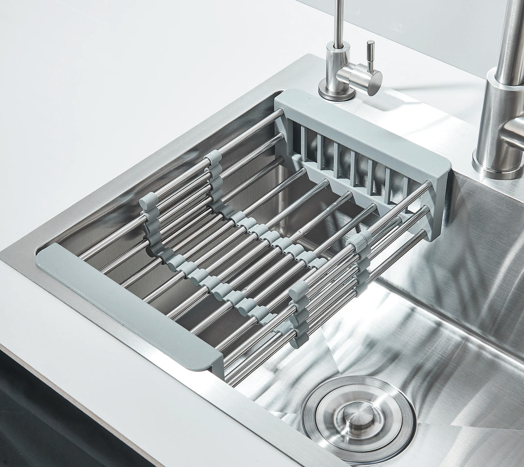 Évier Inox 55x45cm avec Robinet & Distributeur de Savon – Kit Complet Bonde + Panier | Cuisine