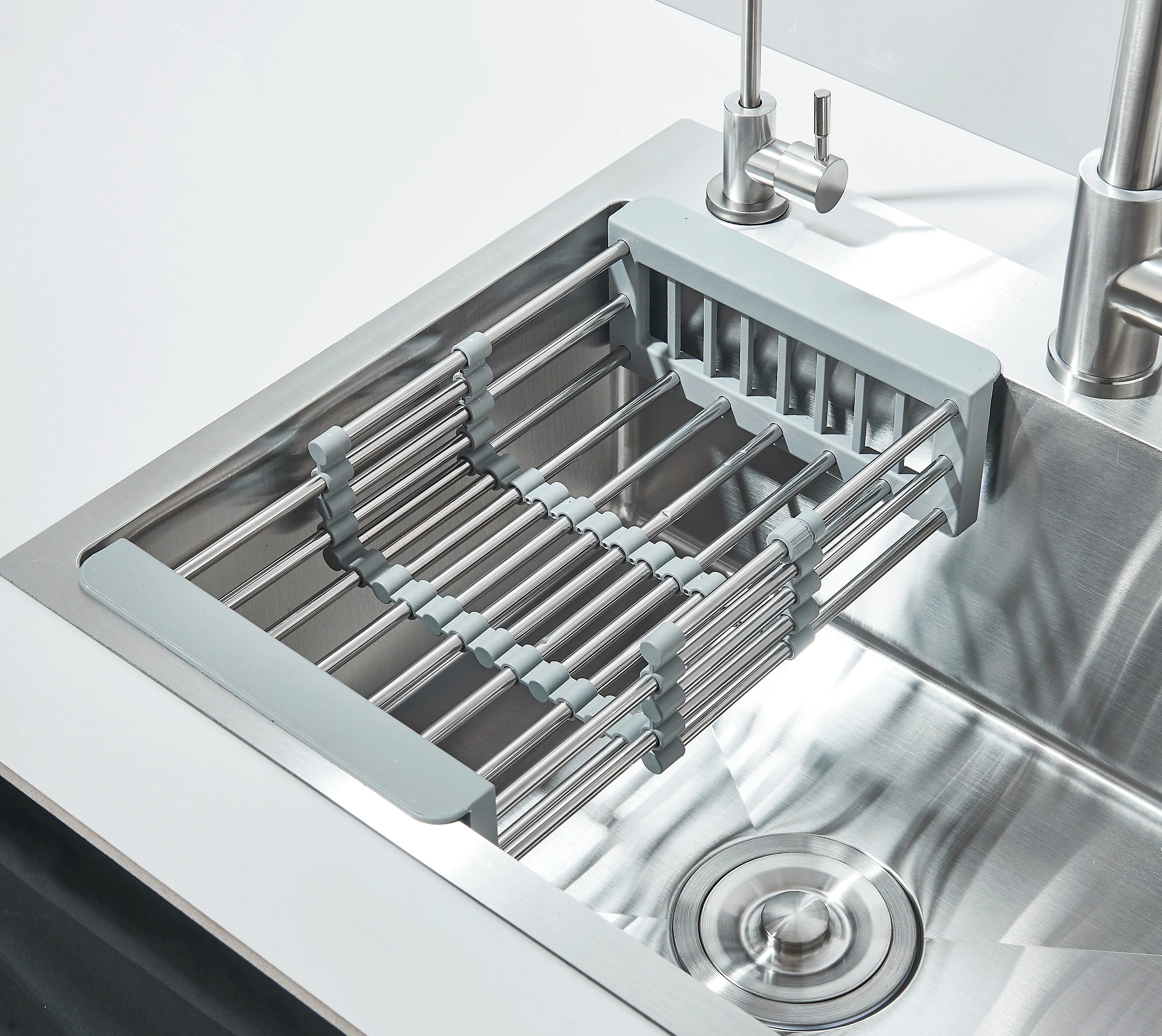 Évier Inox 55x45cm avec Robinet & Distributeur de Savon – Kit Complet Bonde + Panier | Cuisine