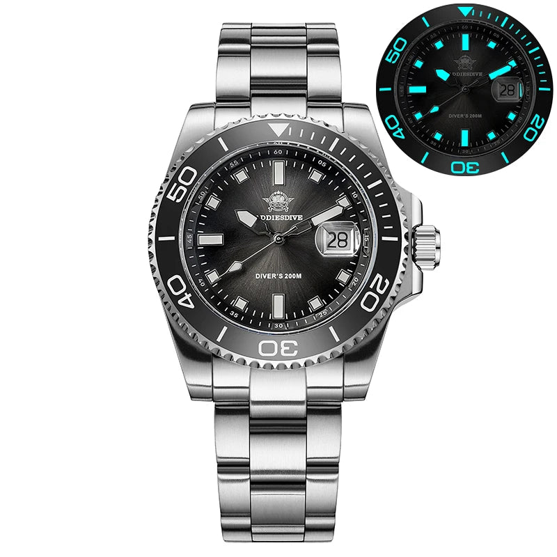 Montre Homme ADDIESDIVE AD2089 Quartz 2025 – Super Lumineuse Étanche 200M Silicone Luxe