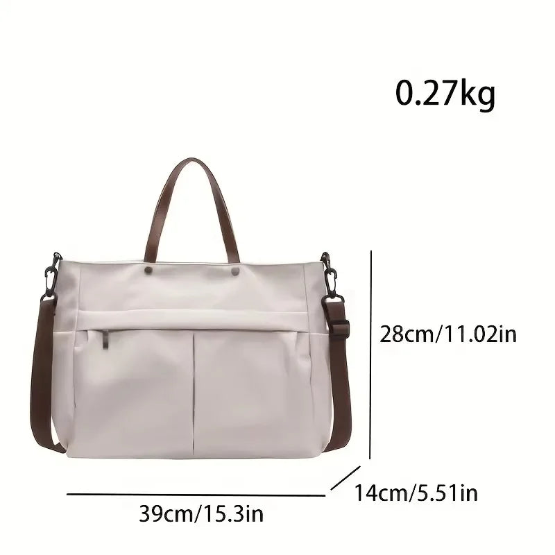 Grand Sac Cabas Nylon Femme – Tote Bag Stylish Bandoulière & Épaule | Voyage, Business, Fitness & Shopping | Léger & Résistant
