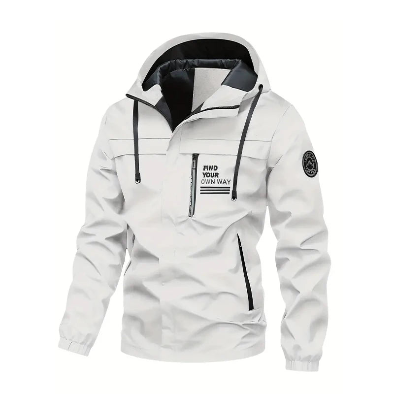 Herren Outdoor-Jacke Winddicht Belüftet Einfarbig Vielseitig Lässig Frühling Herbst Leicht Bequem Stilvoll Zeitlos – Premium Outdoor Winddichte Belüftete Wanderjacke für Herren | Premium Herren Outdoor Mode