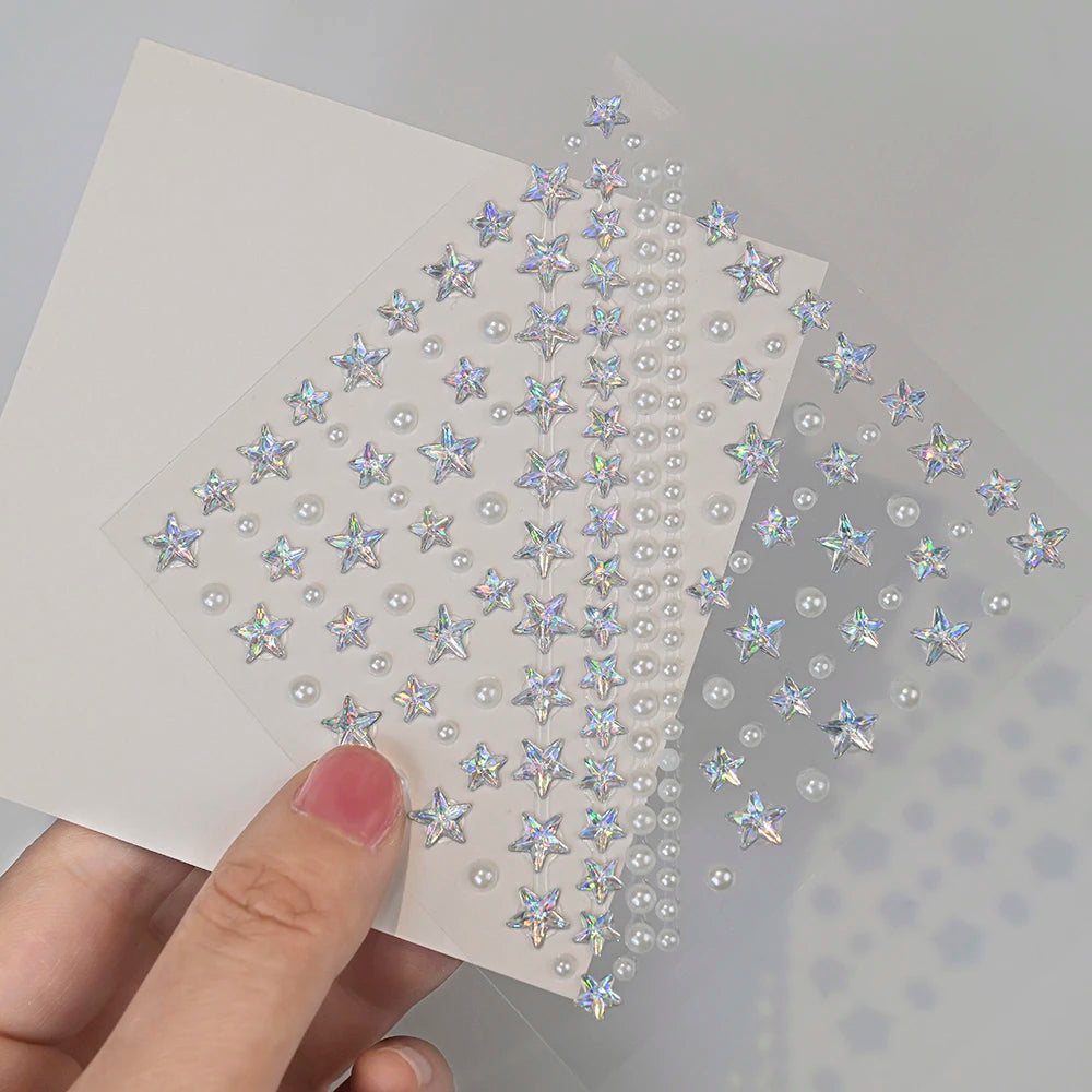 Stickers Strass Visage – Tatouages Temporaires Glitter Diamant | Fête & Maquillage