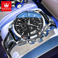 Montre Homme OLEVS 2987 Business Luxe Quartz Cuir Lumineux Date Étanche – Cadeau Sport Élégant