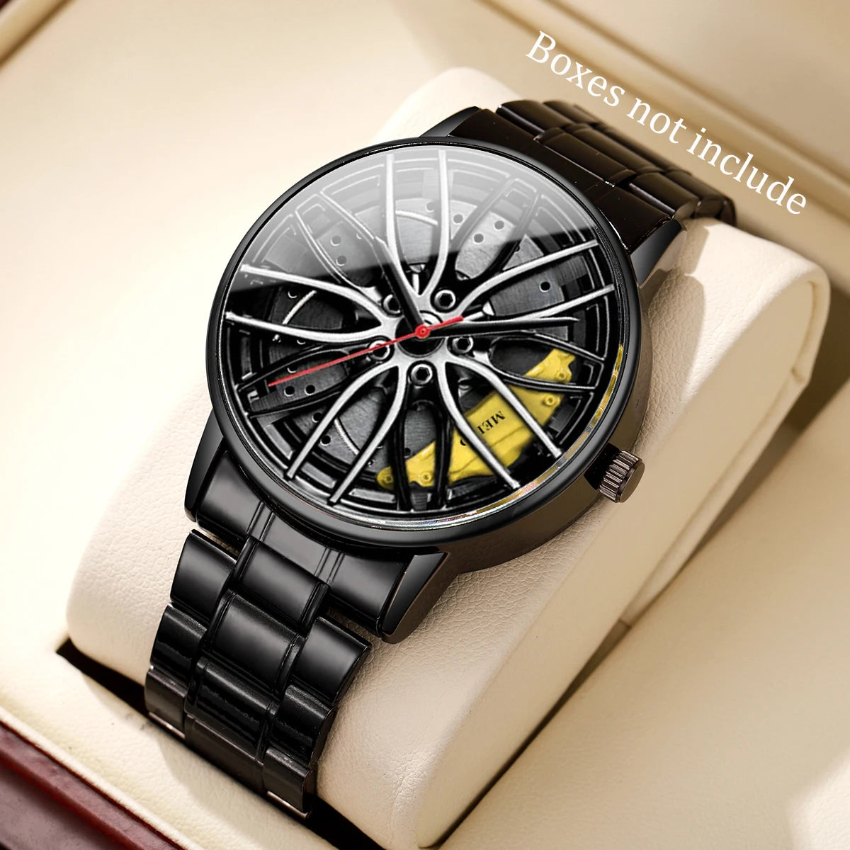 Montre Homme Sport Roue 3D Auto – Bracelet Acier Inoxydable Business Fashion