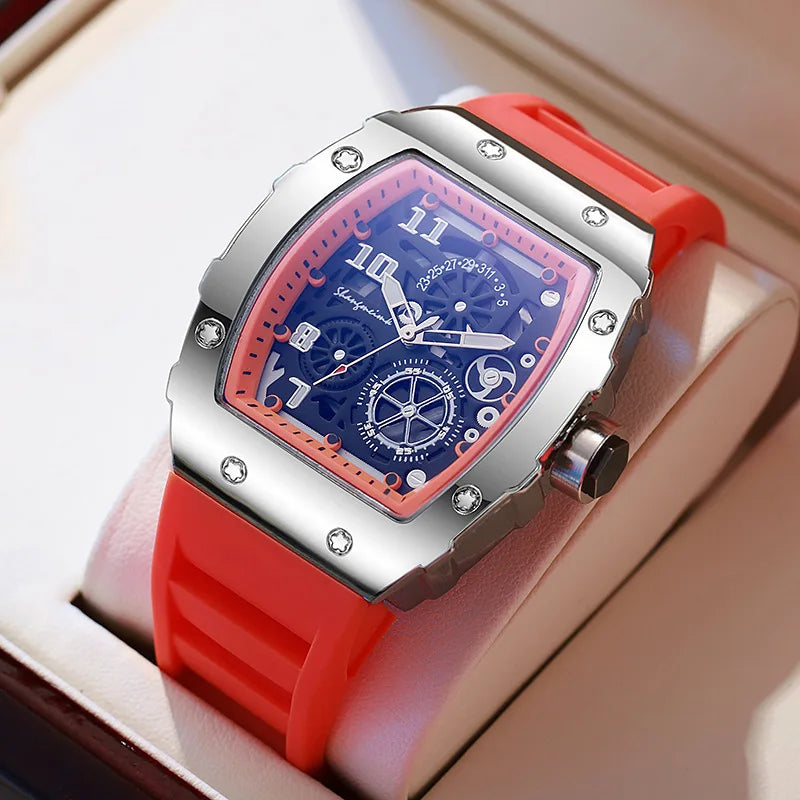 Montre Homme Fashion Luxe Silicone Jelly Quartz 2025 – Casual Tendance Idée Cadeau