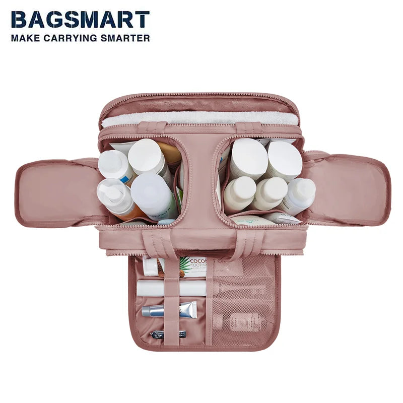 Sac Toilette Voyage BAGSMART – Grande Capacité | Trousse Cosmétique avec Poignée