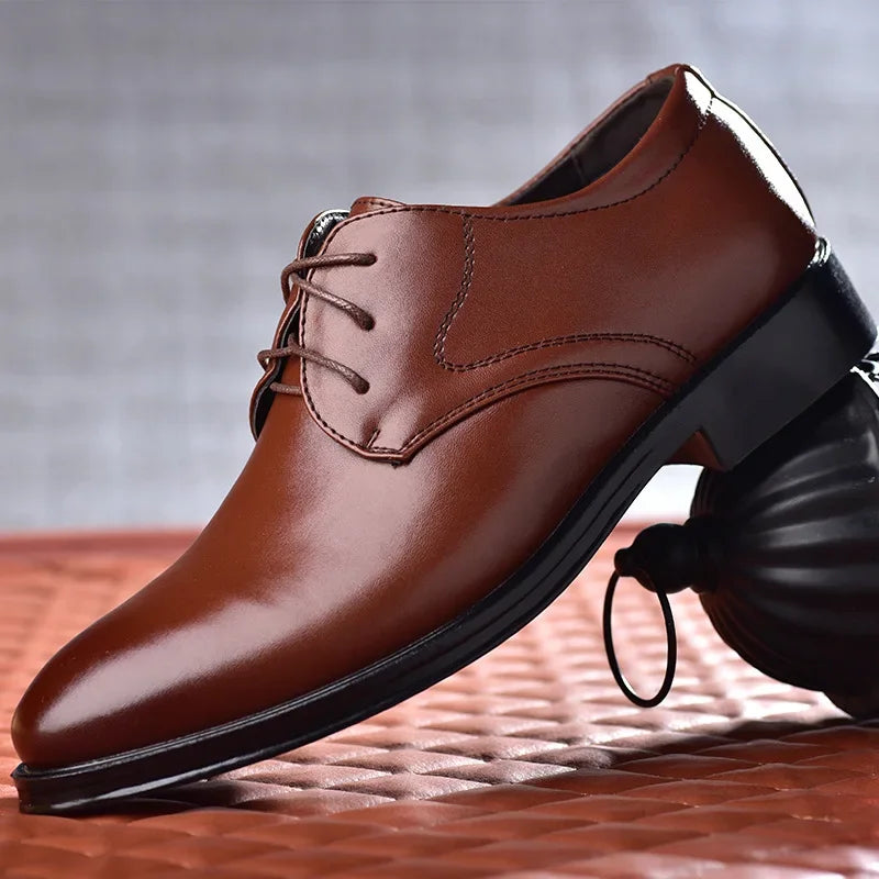 Derby Cuir Business Dress Homme 2025 – Casual Confortable Résistant Fourrure Chaussure
