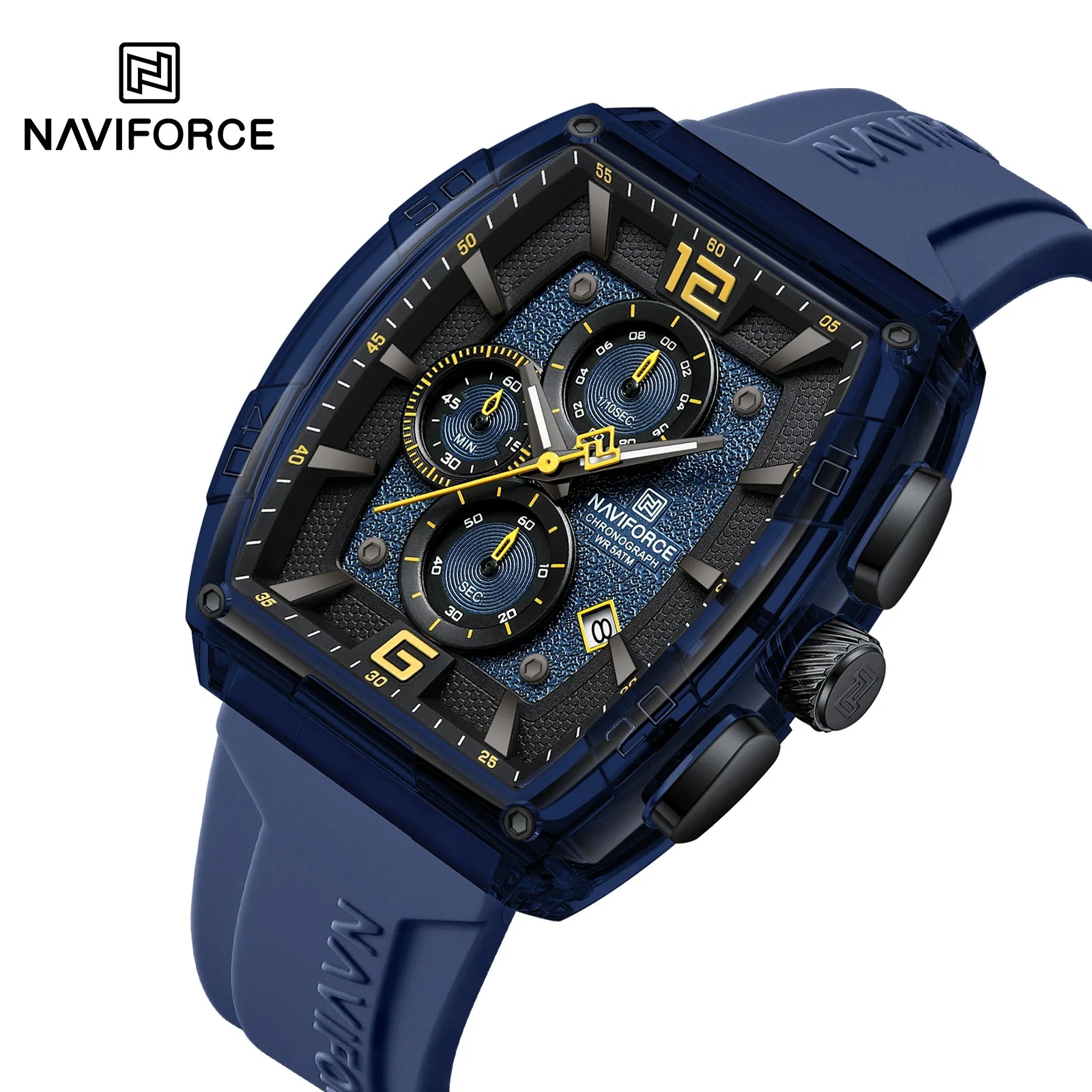 Herrenuhr NAVIFORCE 2025 Militär Sport Quarz – Wasserdicht 50M Silikon Datum Hohe Qualität