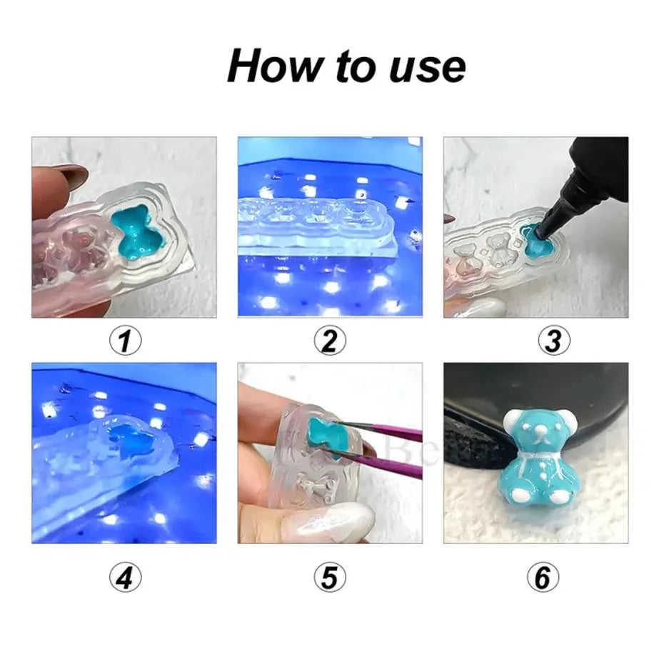 3D-Nailartform „Elegante Lilie“ – Blumen-Stamping im koreanischen Frühlings-Sommer-Stil