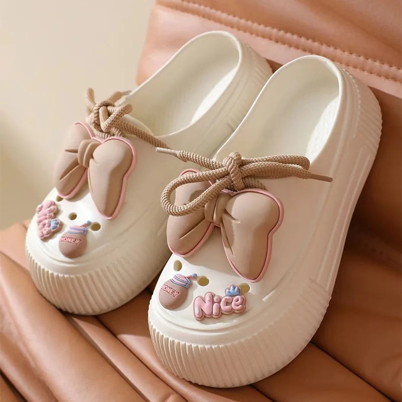 Sandales DIY Plateforme EVA Fleurs Plage 2025 – Semelle Épaisse Anti-Glisse Jardin Clogs