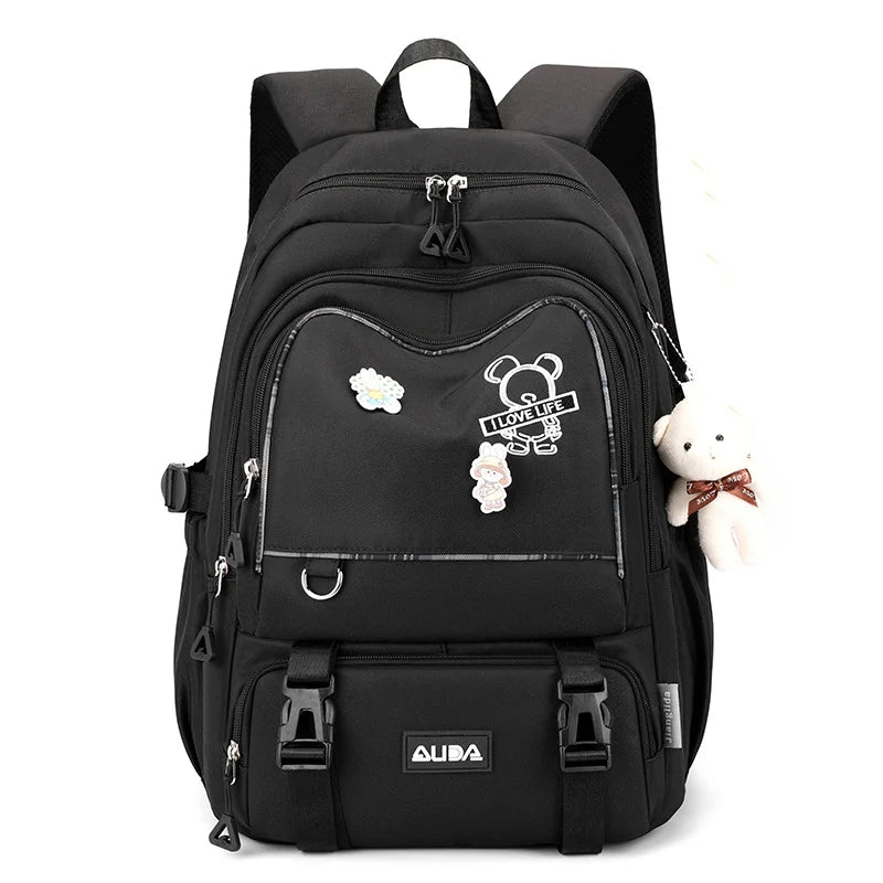 Sac À Dos Scolaire Kawaii Fille Ado – Grand Cartable Collège Lycée Laptop Voyage
