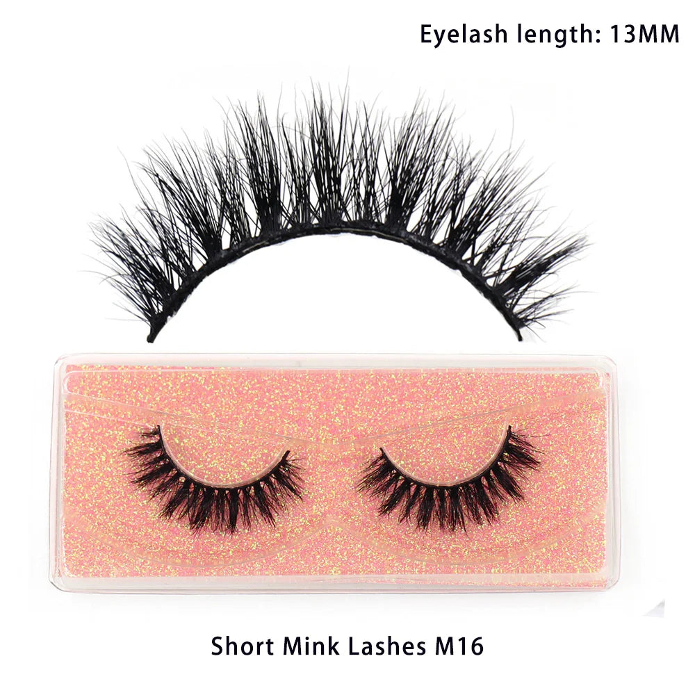 Faux Cils Naturels Courts Fluffy LEHUAMAO – Volume 12-15mm Wispy | Extension Cils Vison Maquillage