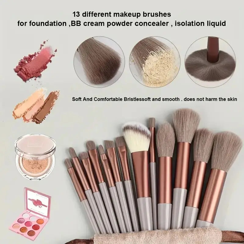 Set Pinceaux Maquillage Professionnel – Fond de Teint, Poudre, Fard à Paupières & Kabuki | Ultra-Doux & Précis