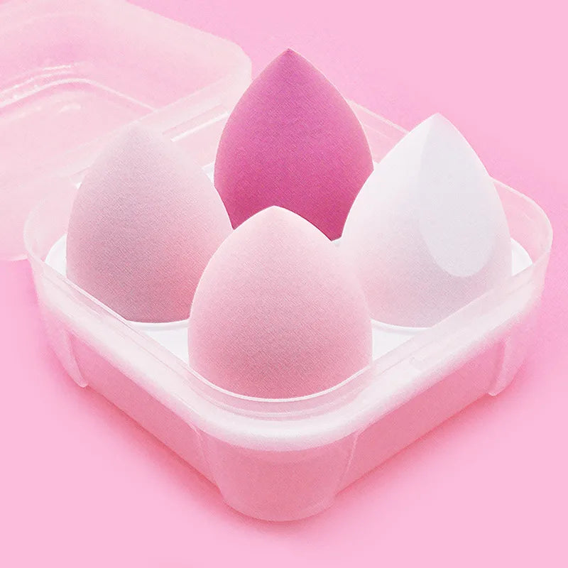 Lot 4 Éponges Maquillage Blender Puff Tendance – Fond de Teint & Poudre | Application Douce & Précise | Accessoire Beauté