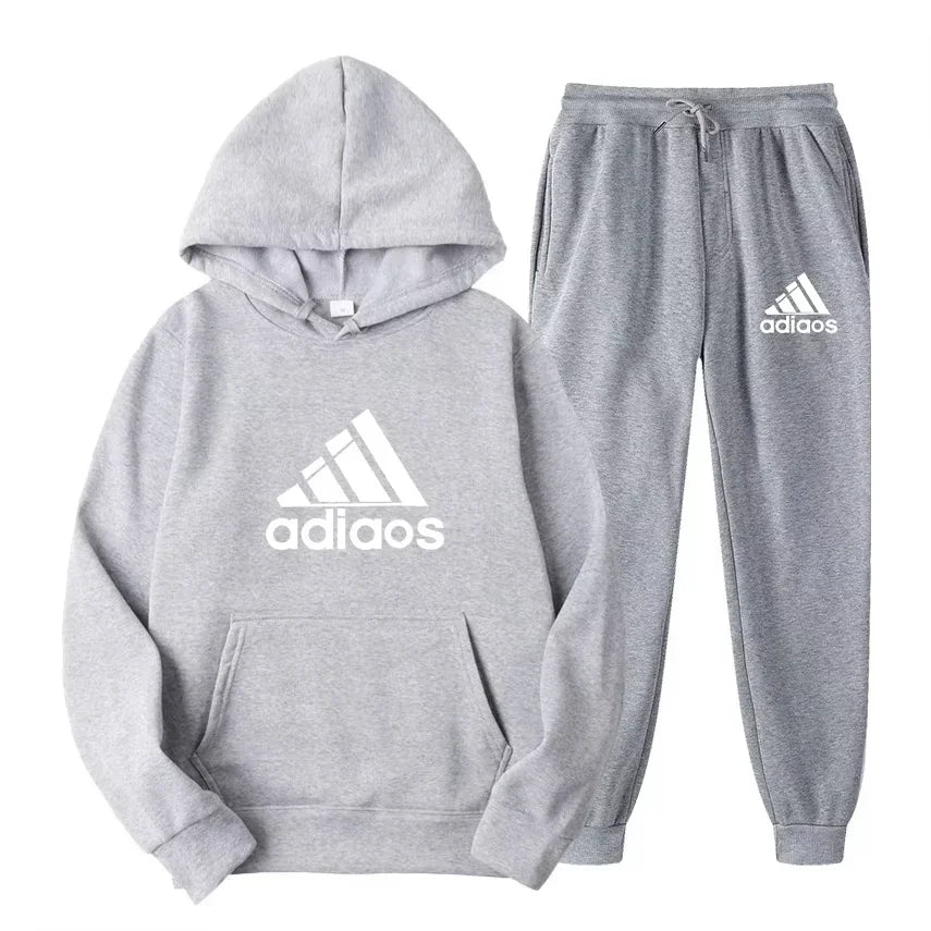 Ensemble Sport 2 Pièces Unisexe Automne Hiver – Sweat Capuche + Jogging Chaud Confortable Fitness Loisir | Mode Sportswear