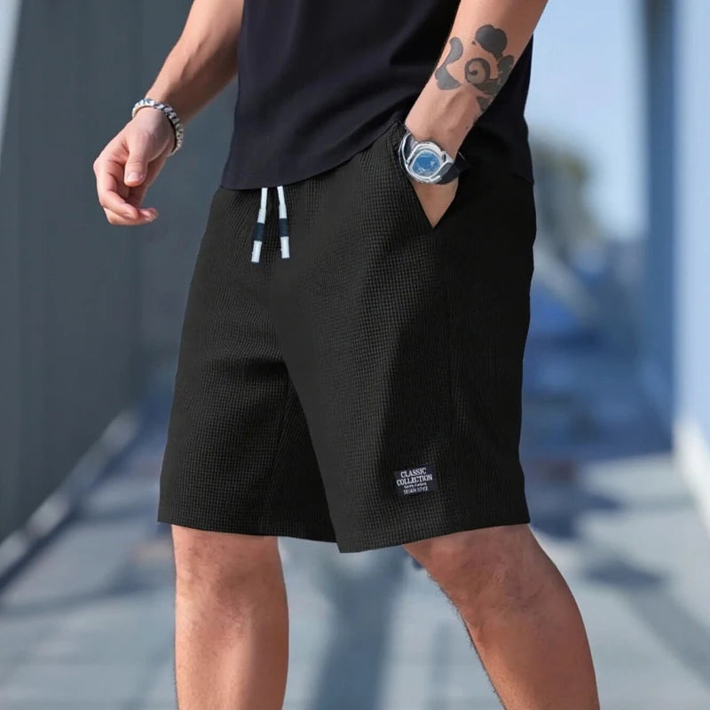 Short Homme Casual Plage Sport Tissu Texturé Respirant – Pantalon Court Tendance Confortable Quotidien & Sport | Mode Homme Été